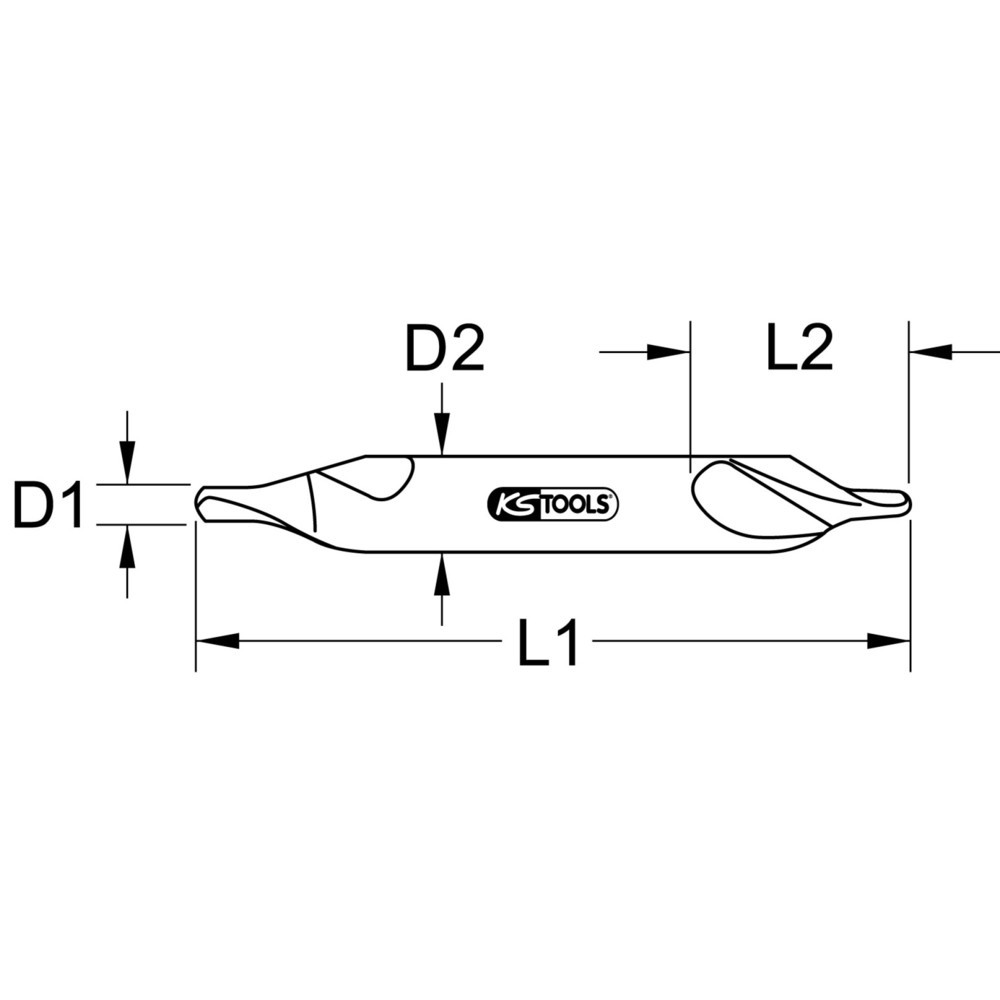 Produktabbildung: KS TOOLS HSS Zentrierbohrer, 8mm