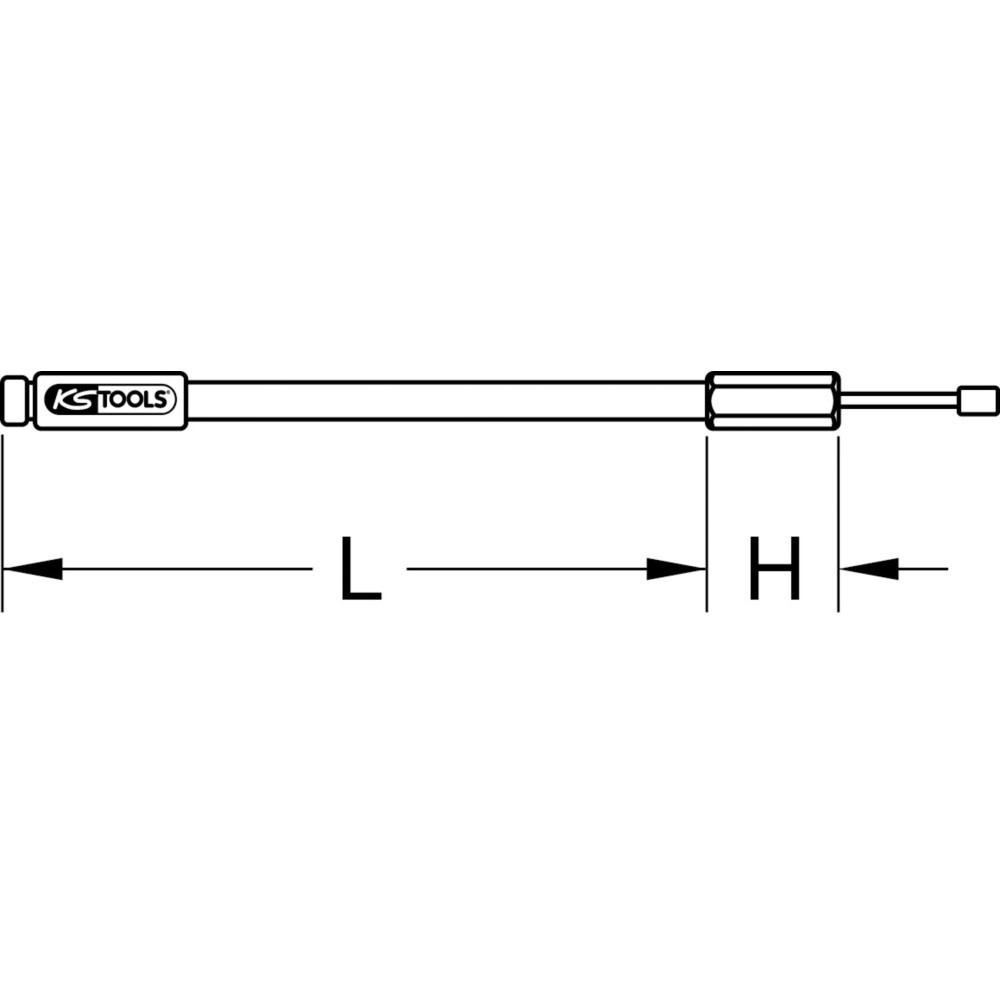 KS TOOLS Hydraulik-Druckspindel, 13mm, G1/2"x14Gx410mm