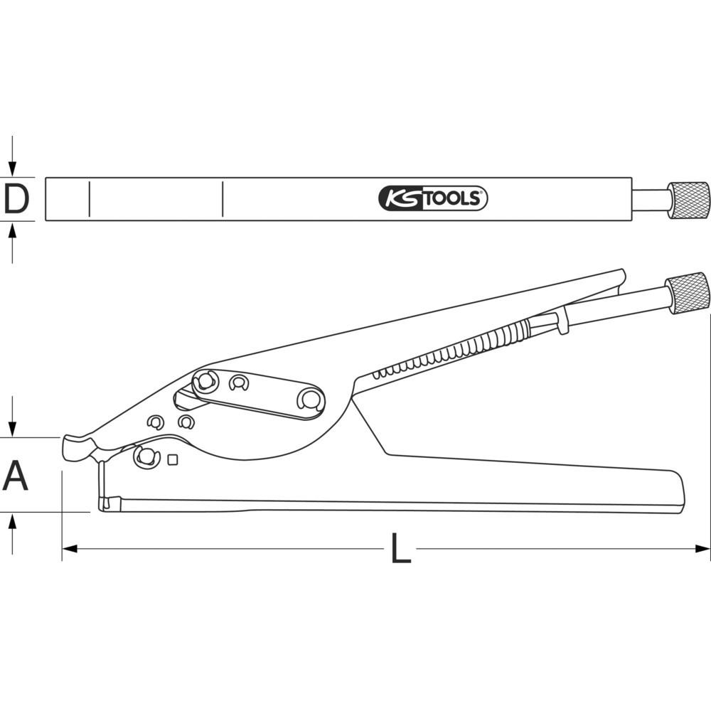 KS TOOLS Kabelbinder-Pistole, 2,4 - 13 mm