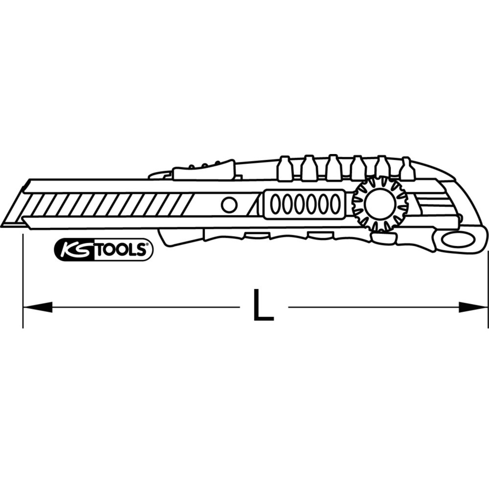 Produktabbildung Nr. 5: KS TOOLS Komfort-Abbrechklingen-Messer, 200mm, Klinge 18x100mm