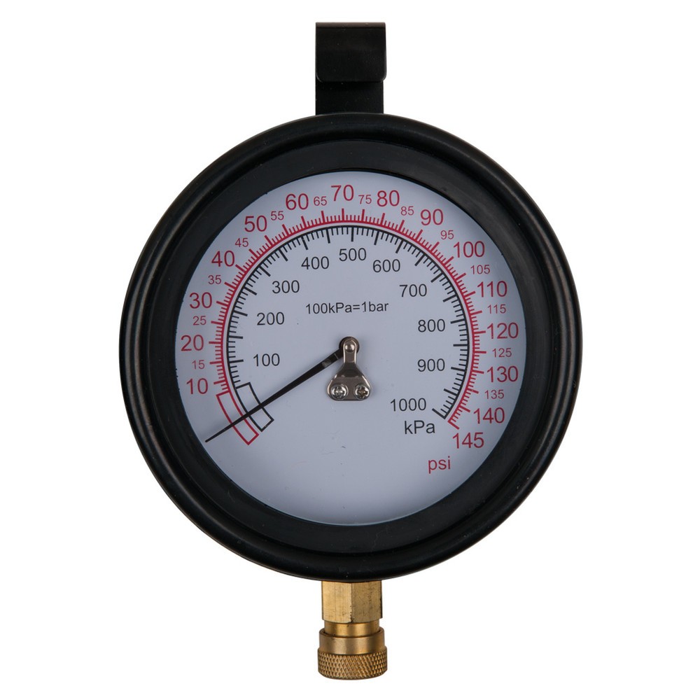 KS TOOLS Manometer Ø 100,0 mm, 0 - 10 bar mit 1/4" Schnellkupplung