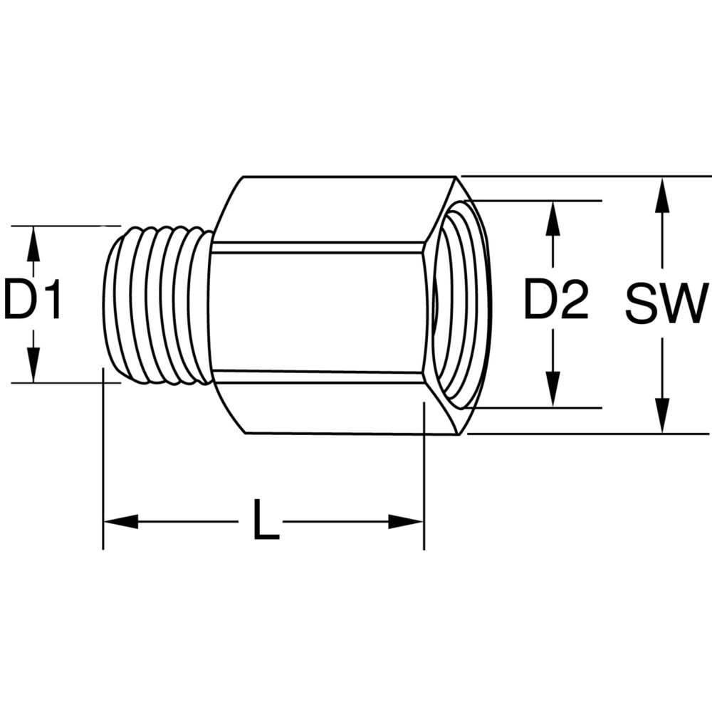 KS TOOLS Messing-Reduziernippel, G3/8"AG x G1/2"IG