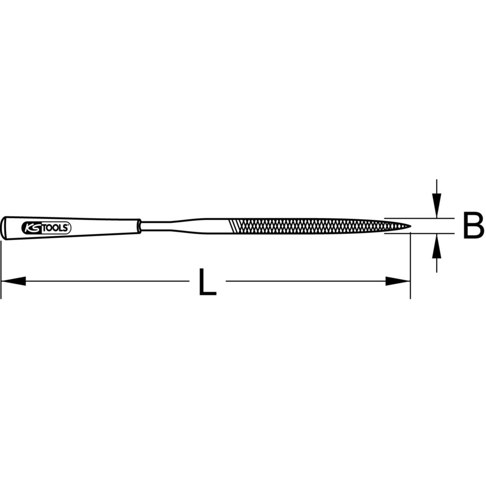 KS TOOLS Oval-Nadelfeile, 5mm
