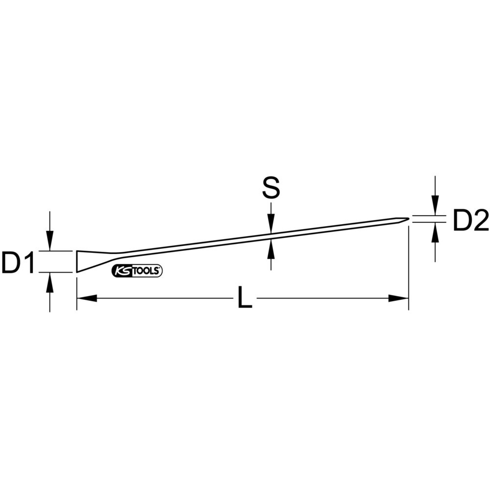 KS TOOLS Richt- / Montiereisen, 400mm