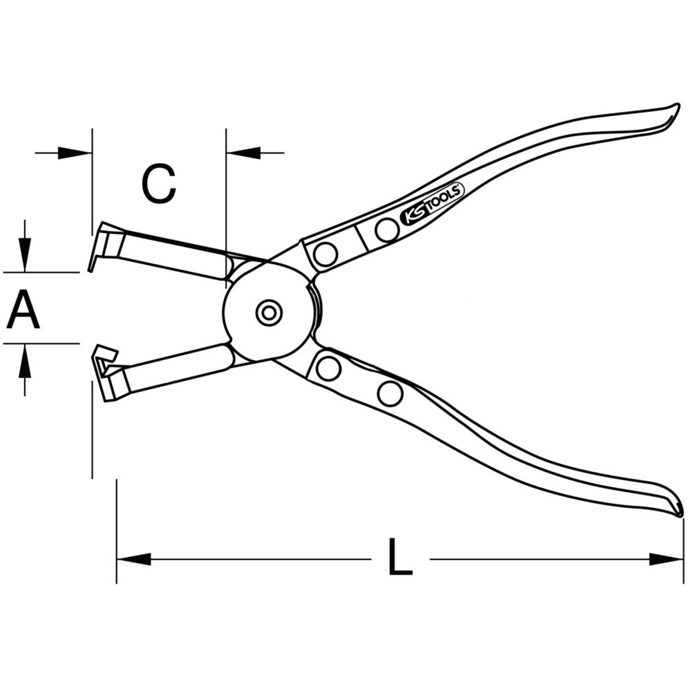 Produktabbildung: KS TOOLS Schlauchbandschneider,abgew.230mm