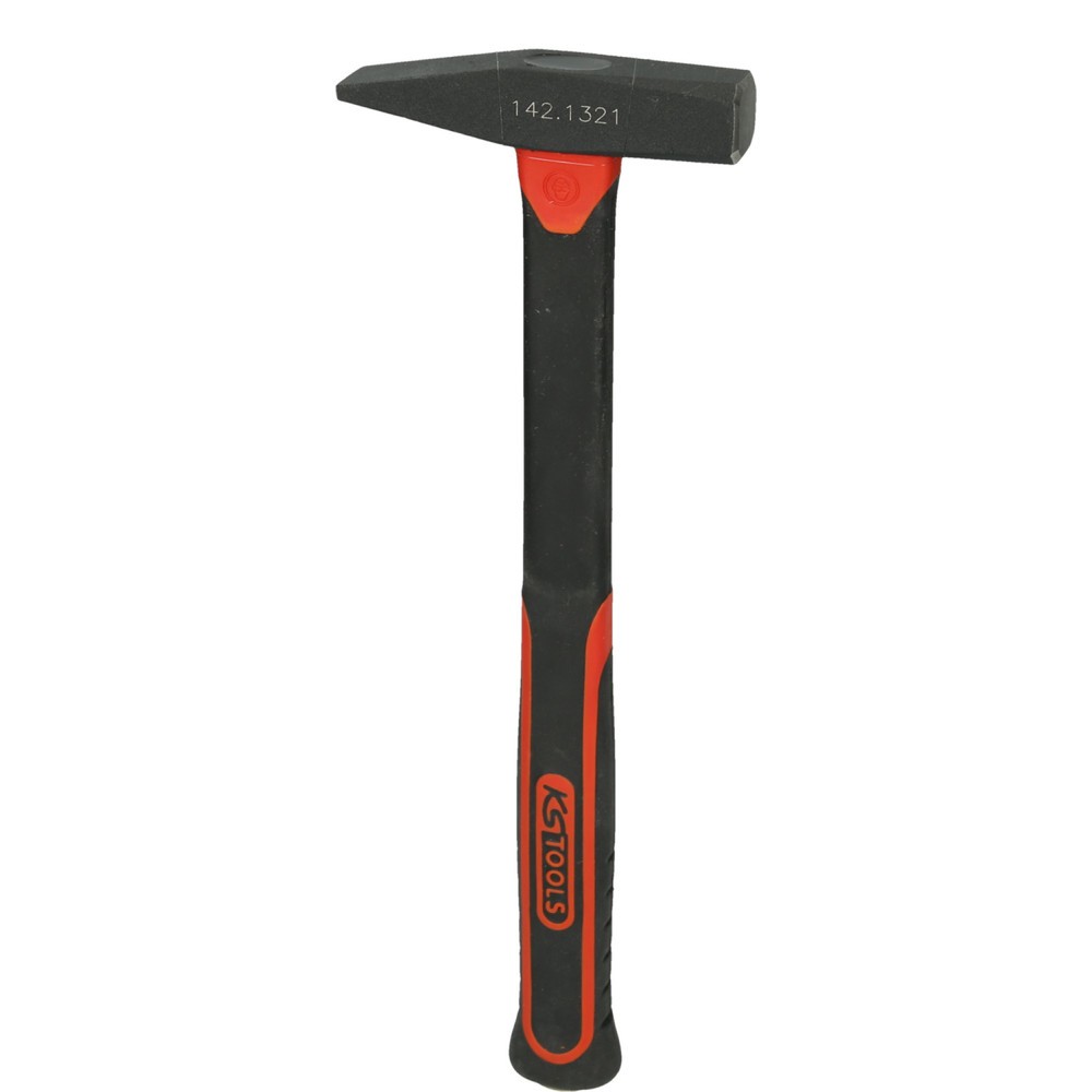 KS TOOLS Schlosserhammer mit Fiberglasstiel, 200g