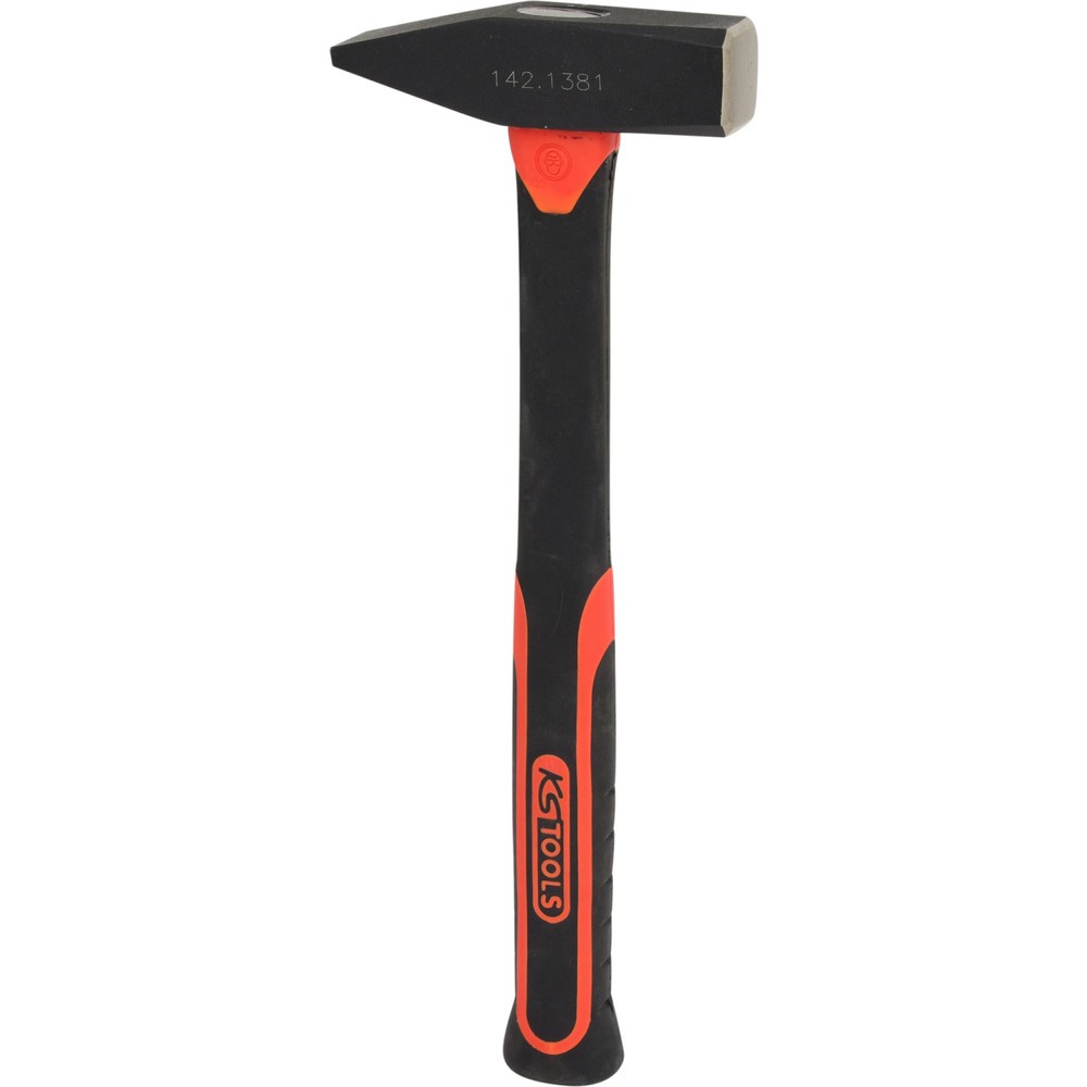 KS TOOLS Schlosserhammer mit Fiberglasstiel, 800g