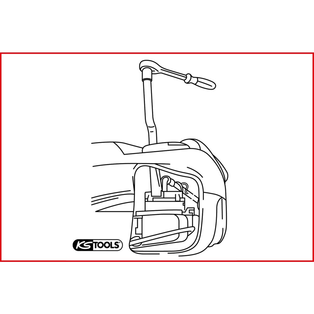 KS TOOLS 1/2" Schlüssel für VAG Kraftstoffpumpen, Ø100mm