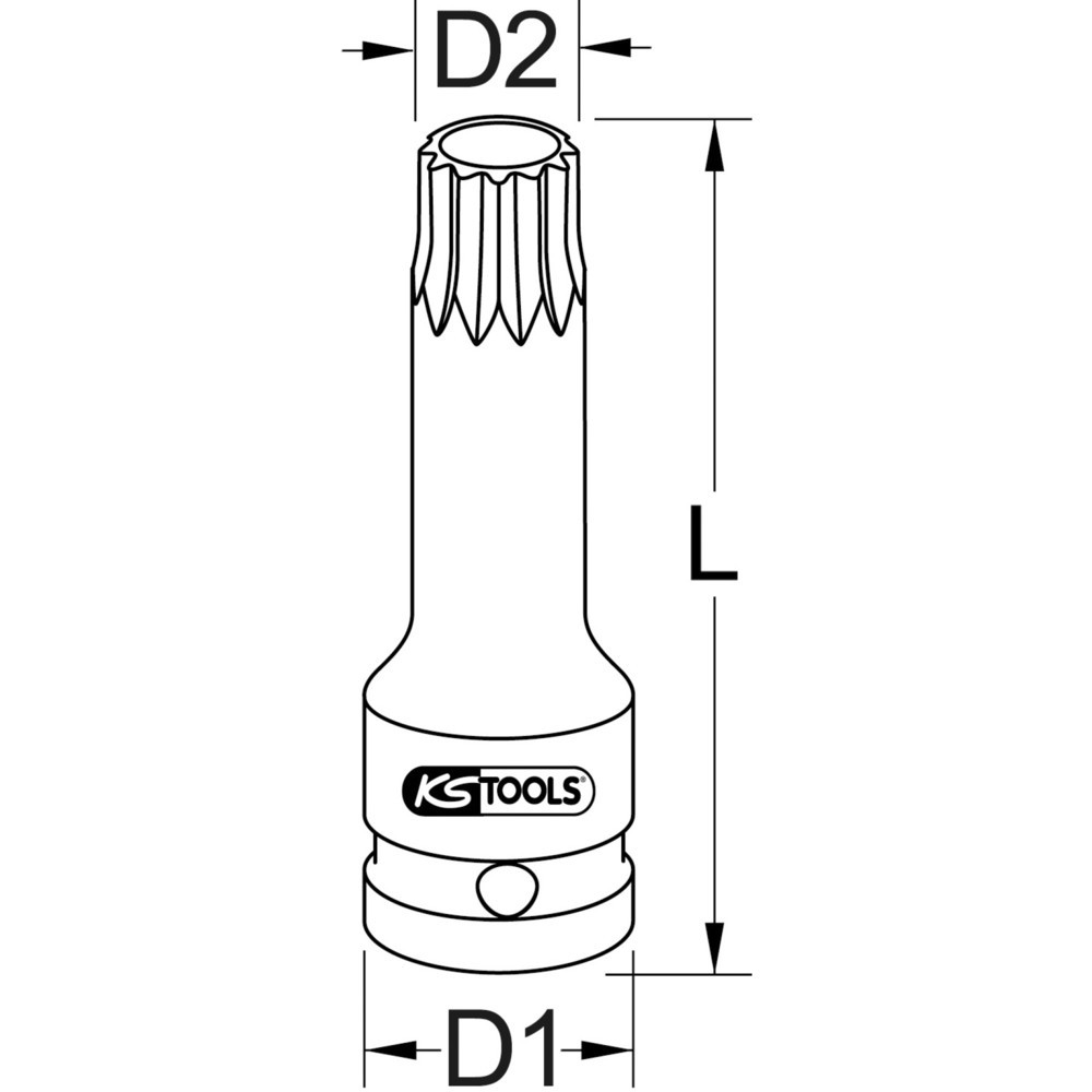 KS TOOLS 1/2" Spezial-Torx-Bit-Stecknuss für Nockenwellen-Versteller für Mercedes, TB100