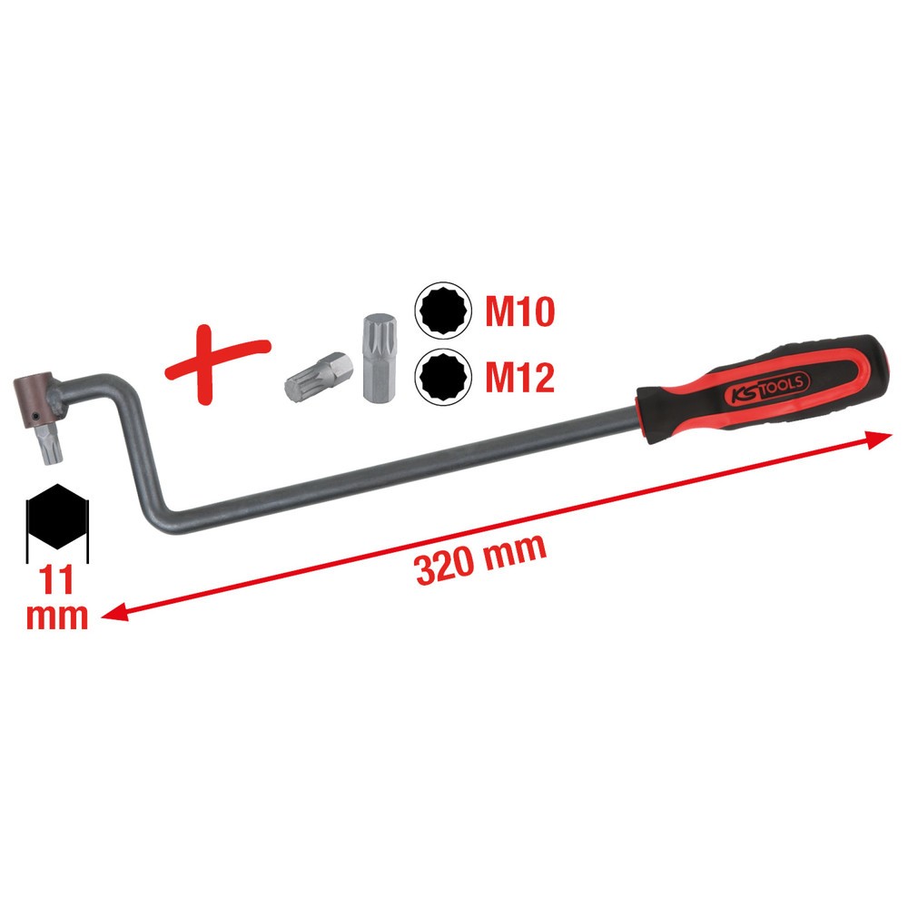 Produktabbildung: KS TOOLS Spureinstellschlüssel für Mercedes,3-tlg