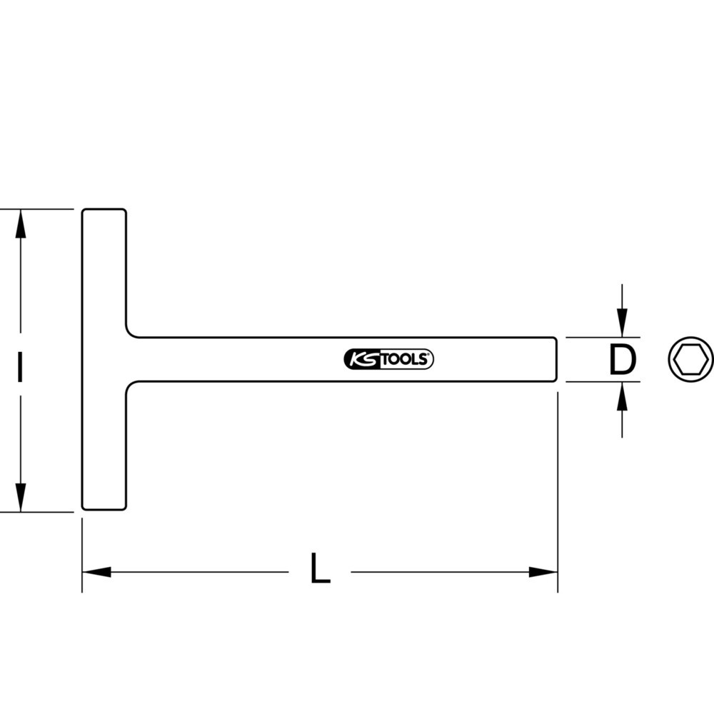 Produktabbildung: KS TOOLS T-Griff-Steckschlüssel mit Schutzisolierung, 6mm