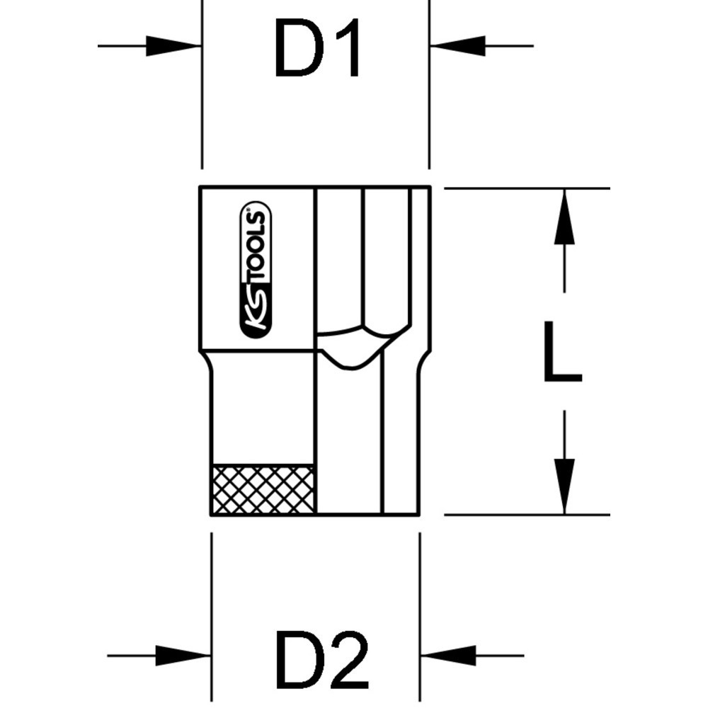 KS TOOLS 3/8" TITANplus Sechskant-Stecknuss, 5/16''