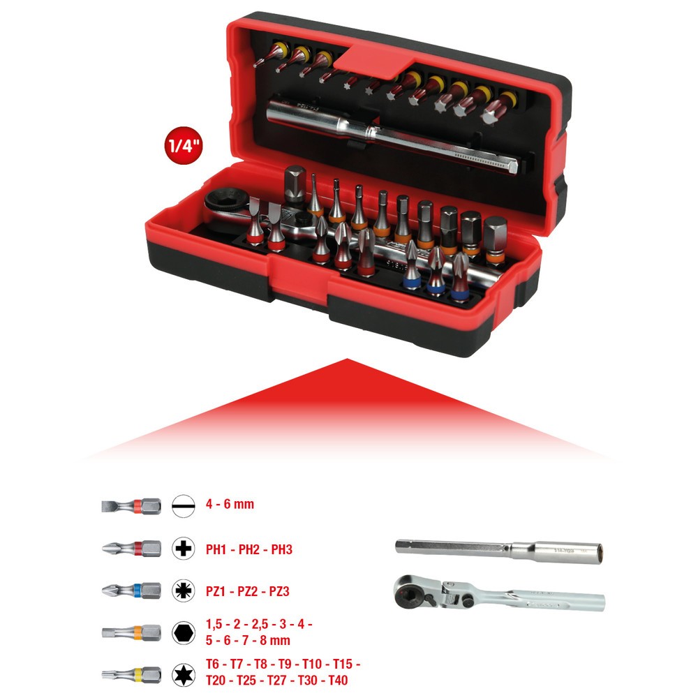 KS TOOLS 1/4" Bit-Satz, 31-tlg