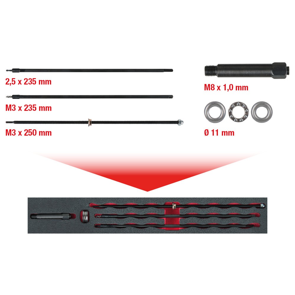 Produktabbildung Nr. 4: KS TOOLS Universal Glühkerzenspitzen-Ausbohrsatz M8 x 1,0