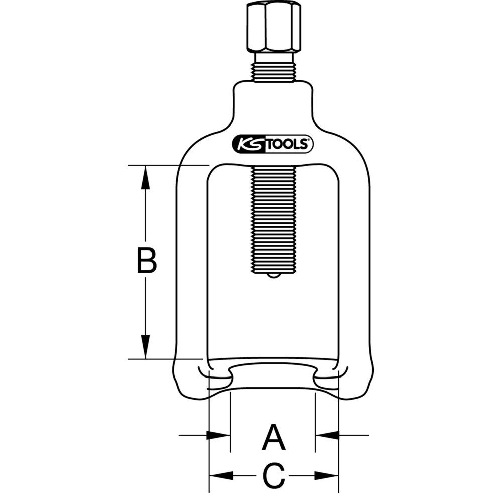 Produktabbildung: KS TOOLS Universal-Kugelgelenk-Abzieherglocke mechanisch, 55mm