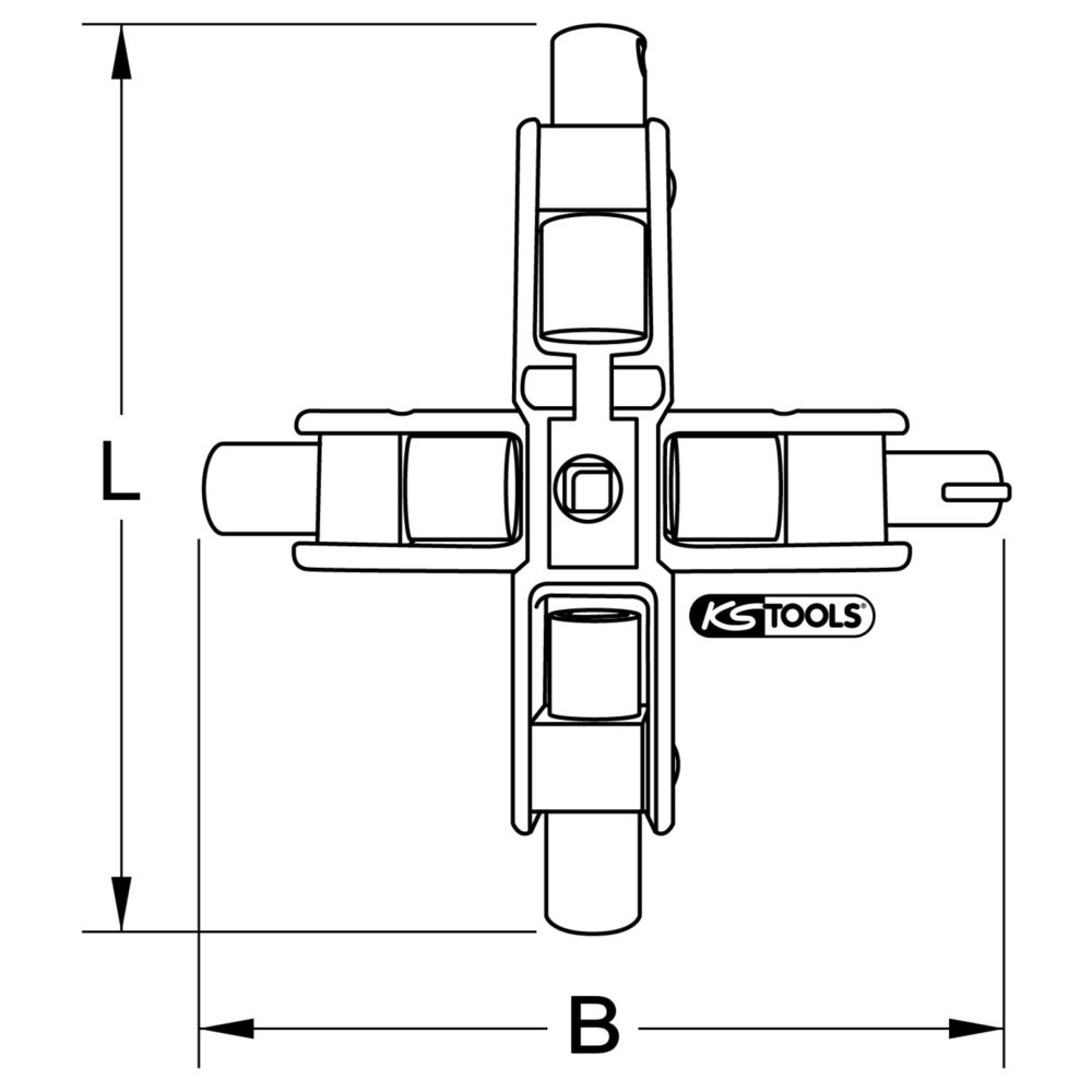 KS TOOLS Universal-Schaltschrankschlüssel Elektro