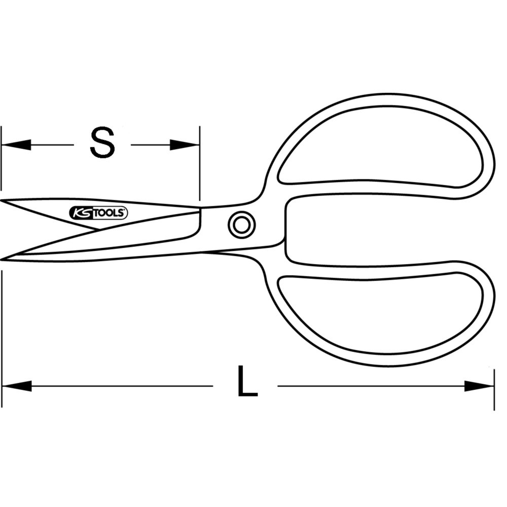 Produktabbildung Nr. 5: KS TOOLS Universal-Werkstattschere, 190mm, schwarz-rot