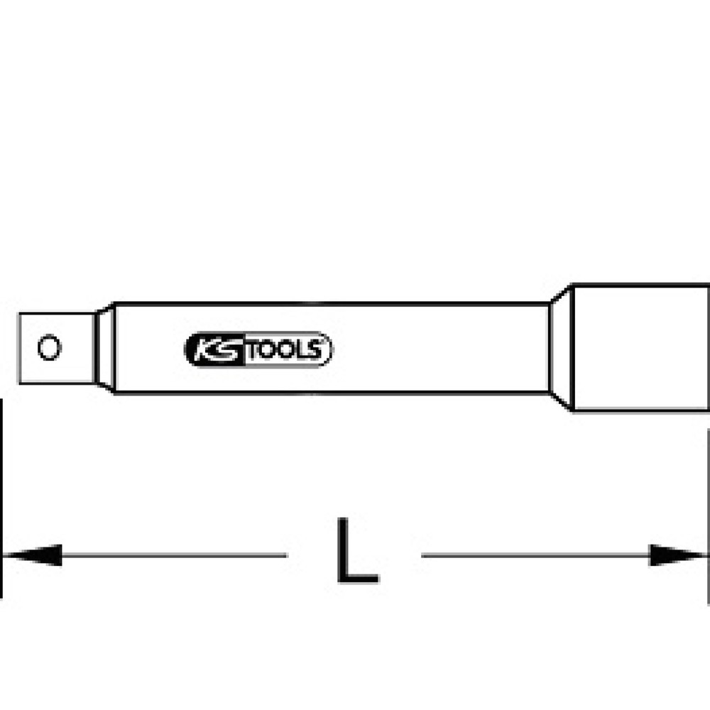 Produktabbildung: KS TOOLS 3/8" Verlängerung mit Schutzisolierung, 75 mm