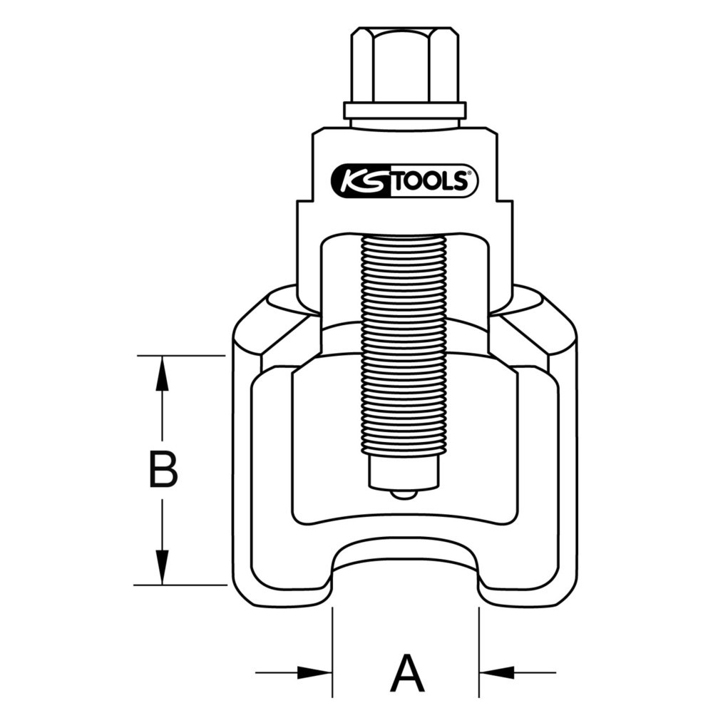 KS TOOLS Vibro-Impact Universal-Kugelgelenk-Abzieher-Glocke 32 x 90 mm