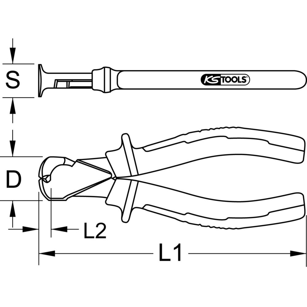 Produktabbildung: KS TOOLS Vornschneider, 165mm