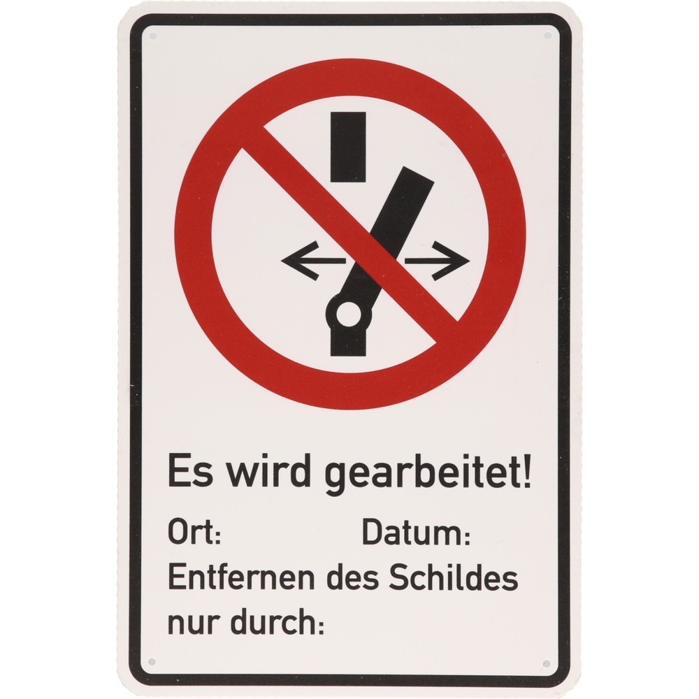 Produktabbildung: KS TOOLS Warnschild Geerdet