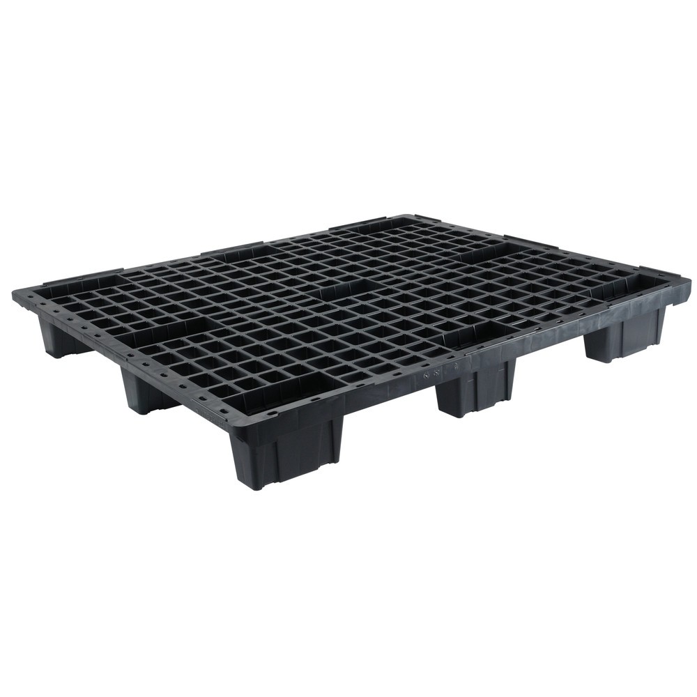 Produktabbildung: Leicht-Palette aus HDPE, statische Tragkraft 1.800 kg, 1.200 x 800 mm, 9 Füße