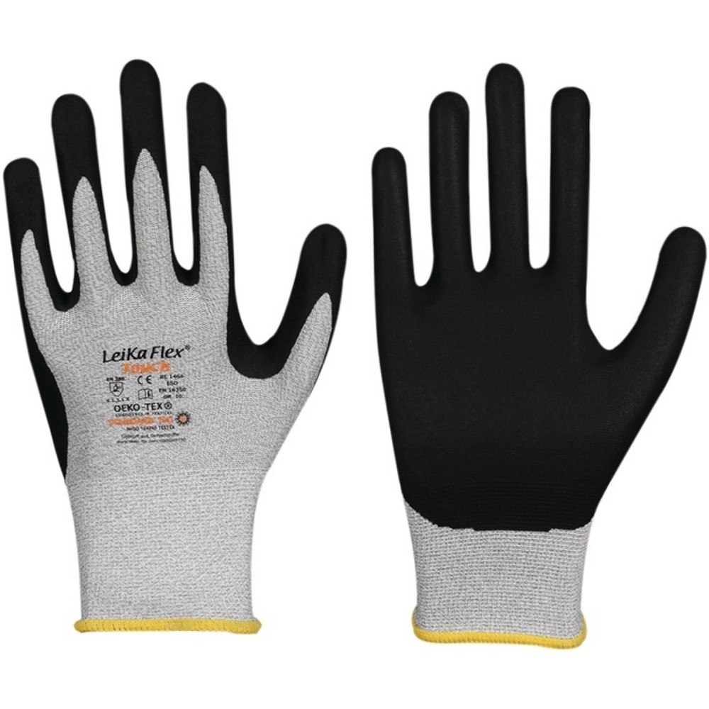 LeikaFlex® Touch 1464 Handschuhe Gr.9, grau/schwarz