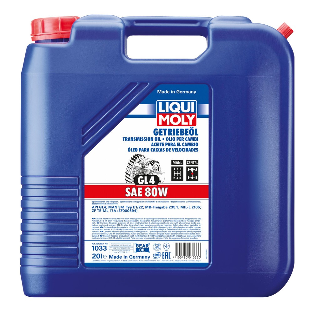 LIQUI MOLY Getriebeöl (GL4) SAE 80W 20 l