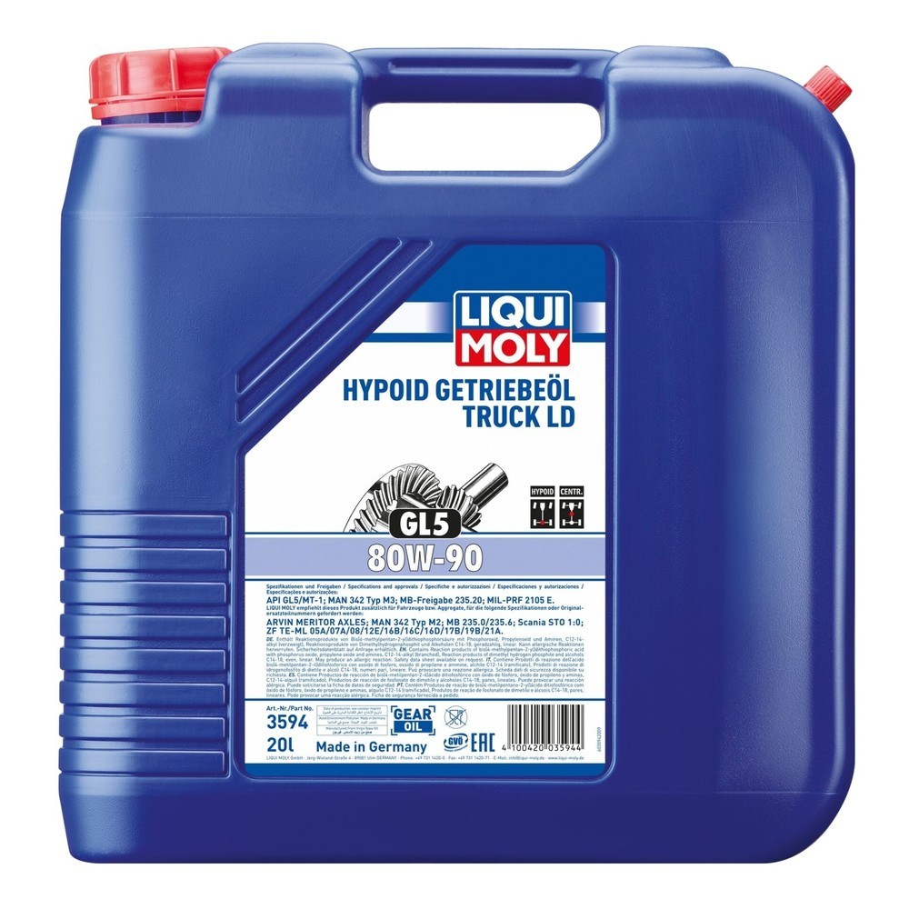 LIQUI MOLY Hypoid-Getriebeöl Truck (GL5) LD 80W-90 20 l