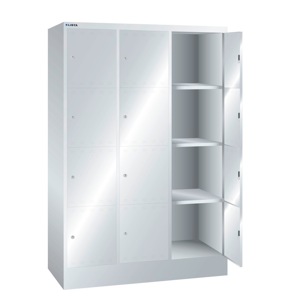 LISTA Fächerschrank, (BxTxH) 1205x500x1795mm, 3x4 Fächer, Verschlussvorrichtung