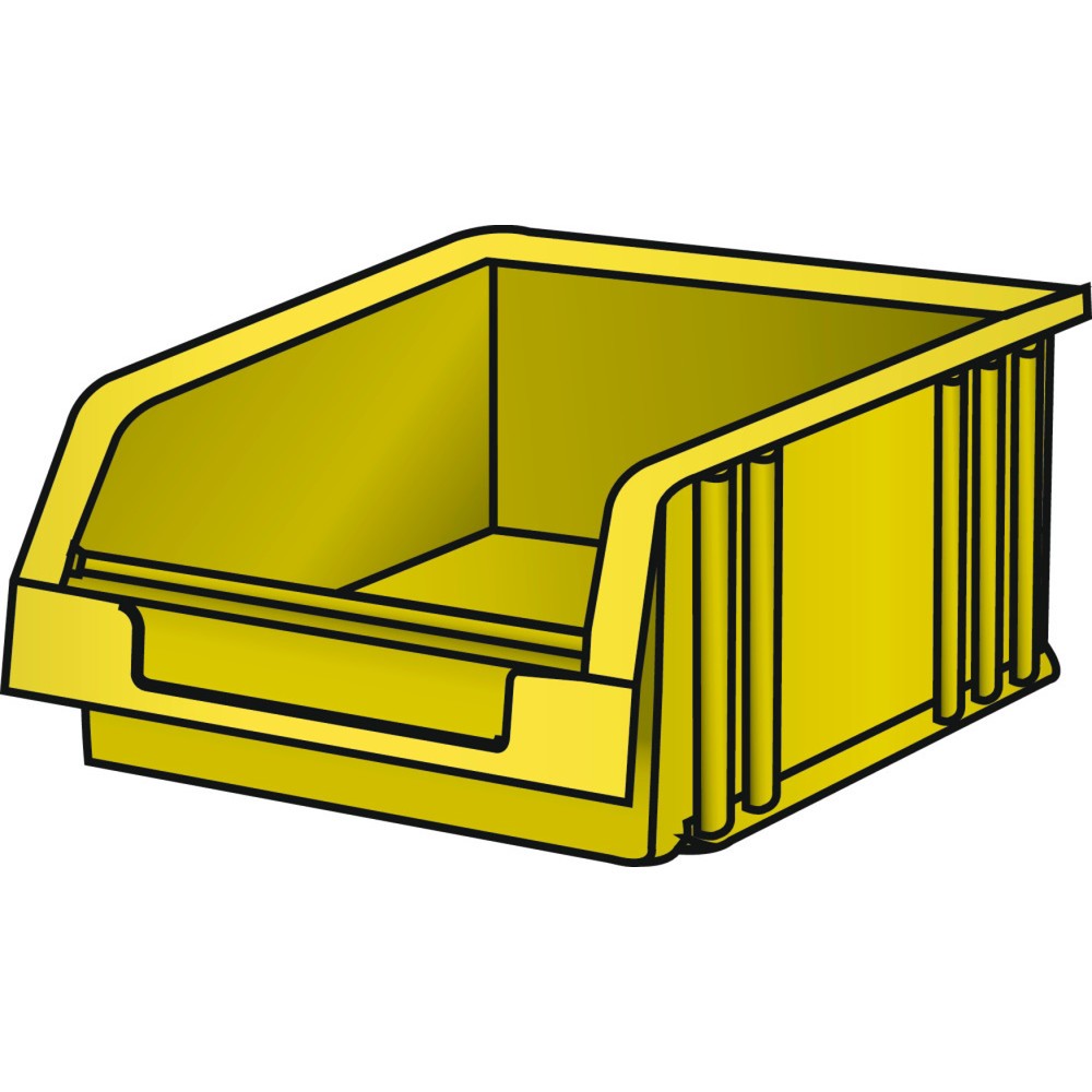 LISTA Lagersichtbehälter, (BxTxH) 101x90x50mm, Größe 2, gelb
