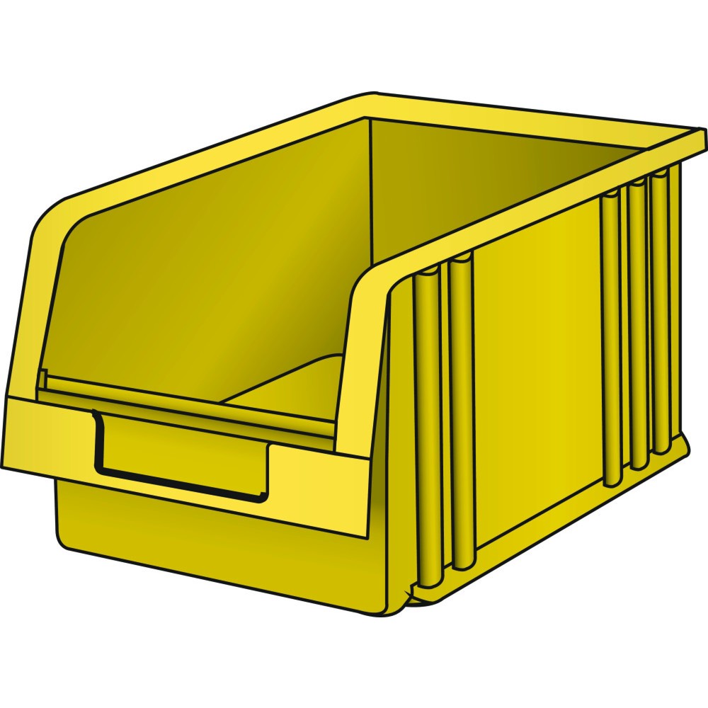 LISTA Lagersichtbehälter, (BxTxH) 149x231x125mm, Größe 4, gelb