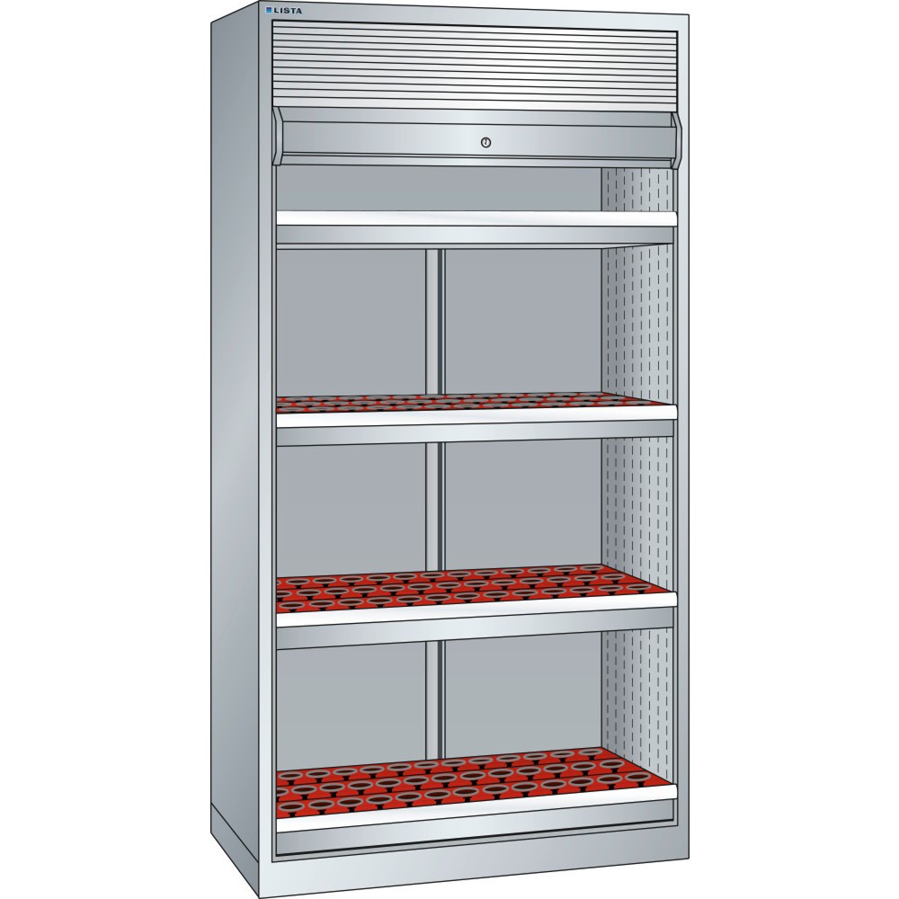 LISTA NC-Schrank 54x27E, (BxTxH) 1038x691x1950mm, ISO-SK 40, 156 Halter, lichtgrau