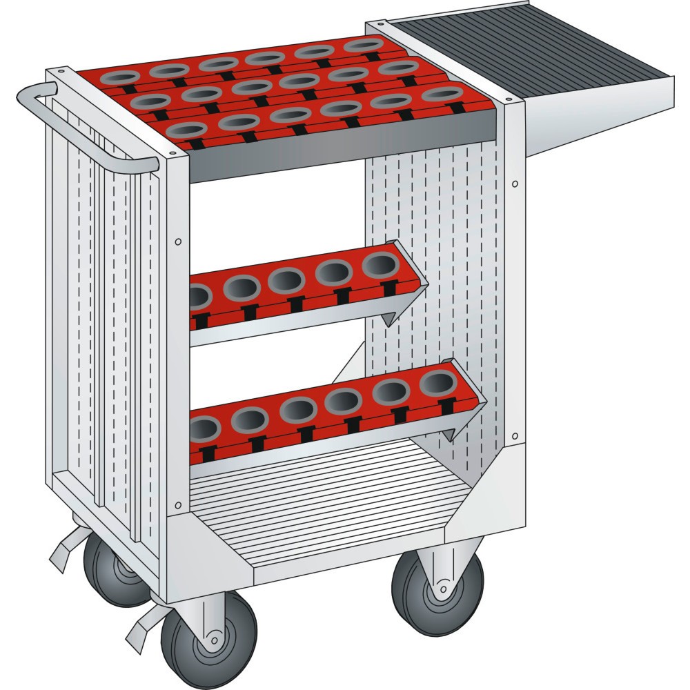 LISTA NC-Transportwagen 36x27E, (BxTxH) 1077x514x932mm, HSK 63 A+C+E / 80 B+D+F, lichtgrau