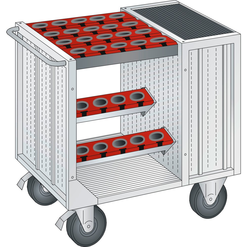 LISTA NC-Transportwagen 36x36E, (BxTxH) 1080x692x975mm, ISO-SK 50, lichtgrau