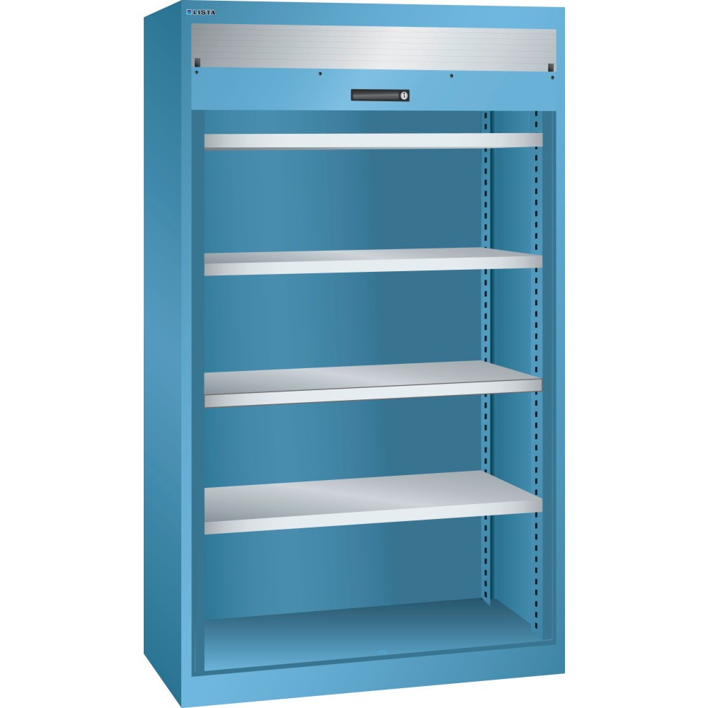 LISTA Schwerlastschrank 54x27E, (BxTxH) 1100x641x1950mm, Rollladen, lichtblau