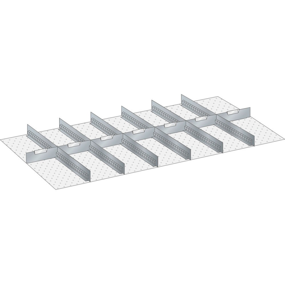 LISTA Set Schlitzwände und Trennbleche 78x36E, (BxT) 1326x612mm, 6 Schlitzwände, 7 Trennbleche, für Fronthöhe 100mm