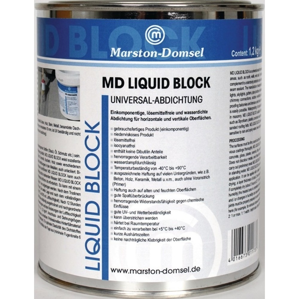 MARSTON Universalabdichtung Liquid-Block, 1,2 kg, grau, Dose