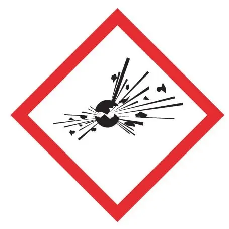 Gefahrstoffpiktogramm für explosive Stoffe