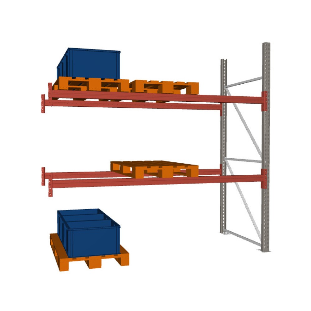 META MULTIPAL  Palettenregal , Anbaufeld, Fachlast 1.470 kg, 9 Palettenplätze, 2,7 m Höhe