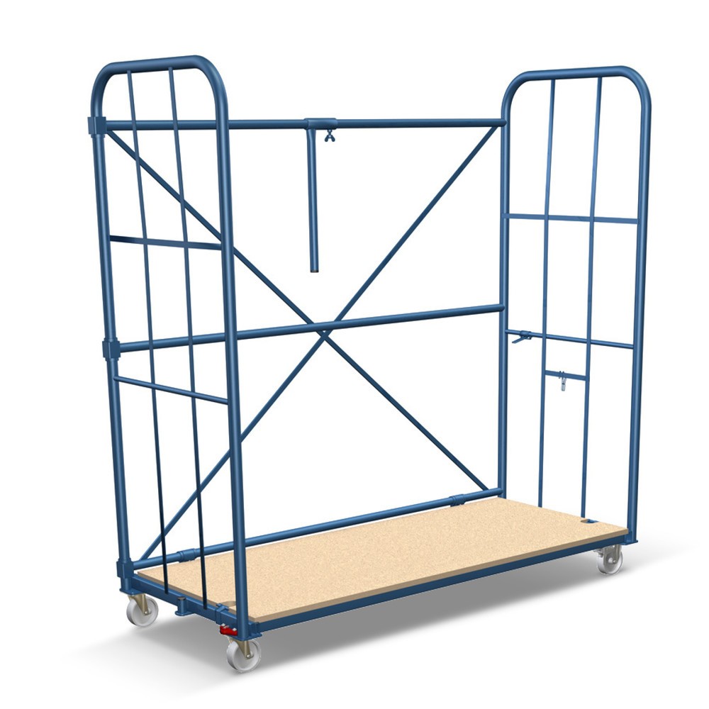 Möbel-Rollbox mit Gitterseiten + Rückenstreben, HxBxT 1.730 x 1.730 x 730 mm