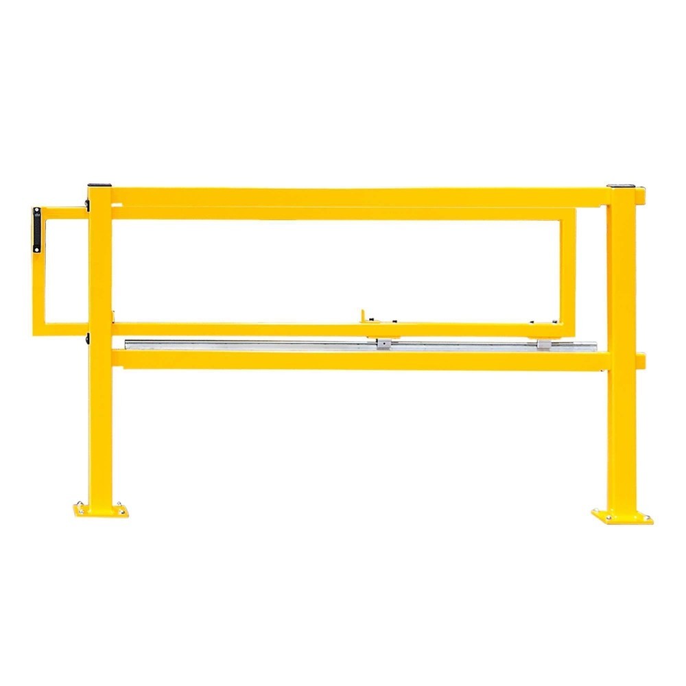 MORAVIA Schiebetür für BLACK PULL Rammschutz-Geländer, S-Line, gelb, zum Aufdübeln mit Bodenplatte