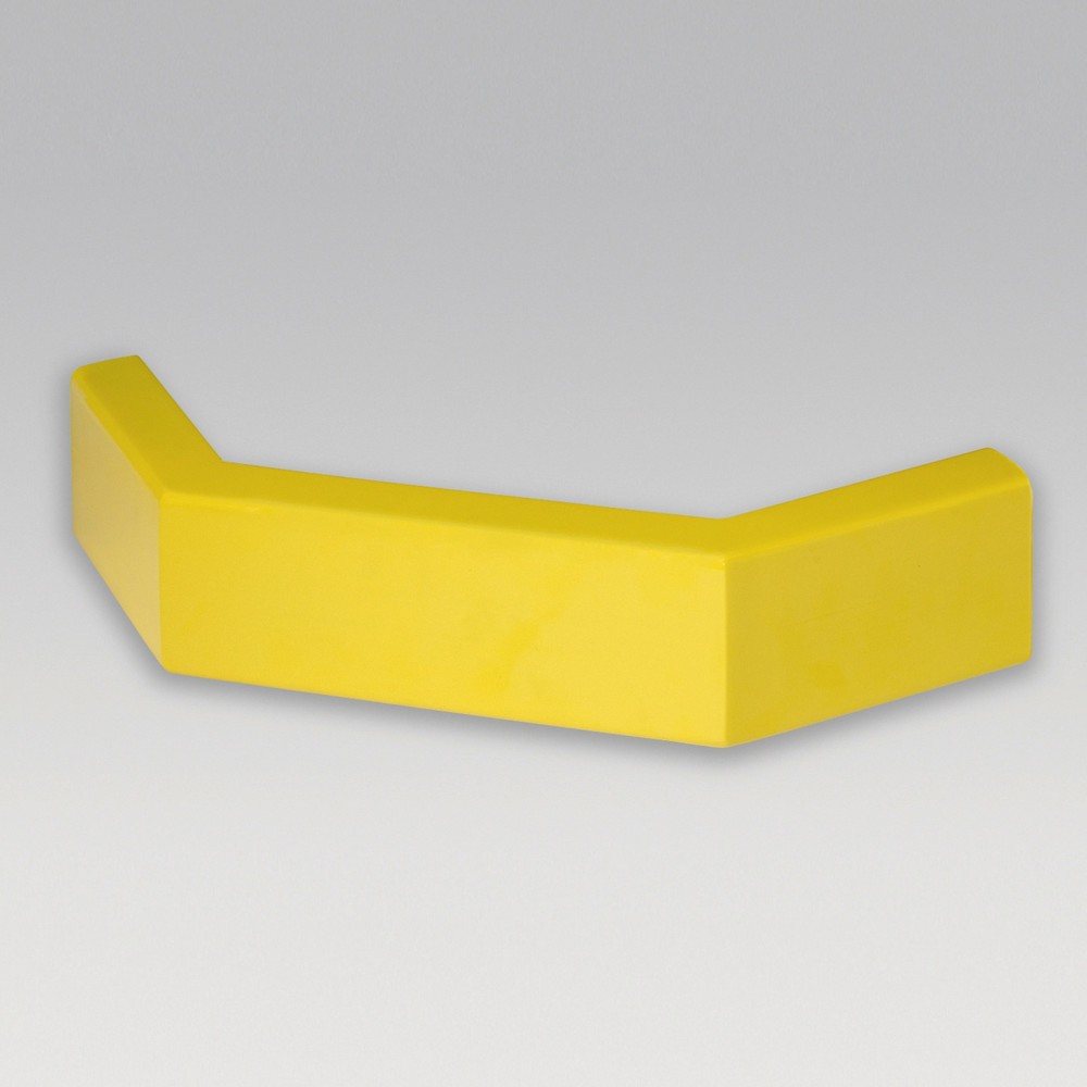 MORAVIA Schutzplanken C-Profil, Eckplanke, kunststoffbeschichtet, gelb