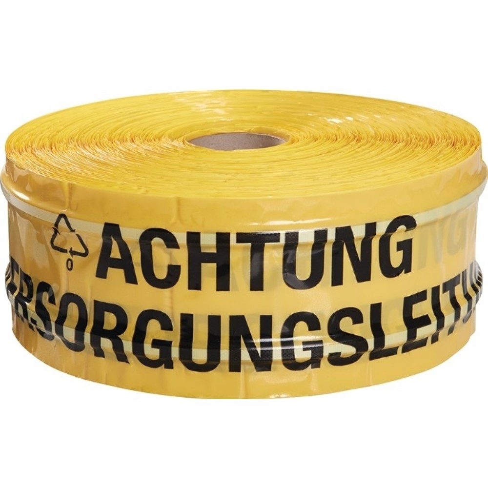 MULTICOLL Trassenwarnband, Aufdruck Achtung Versorgungsleitung, Breite 150 mm Länge 250 m gelb