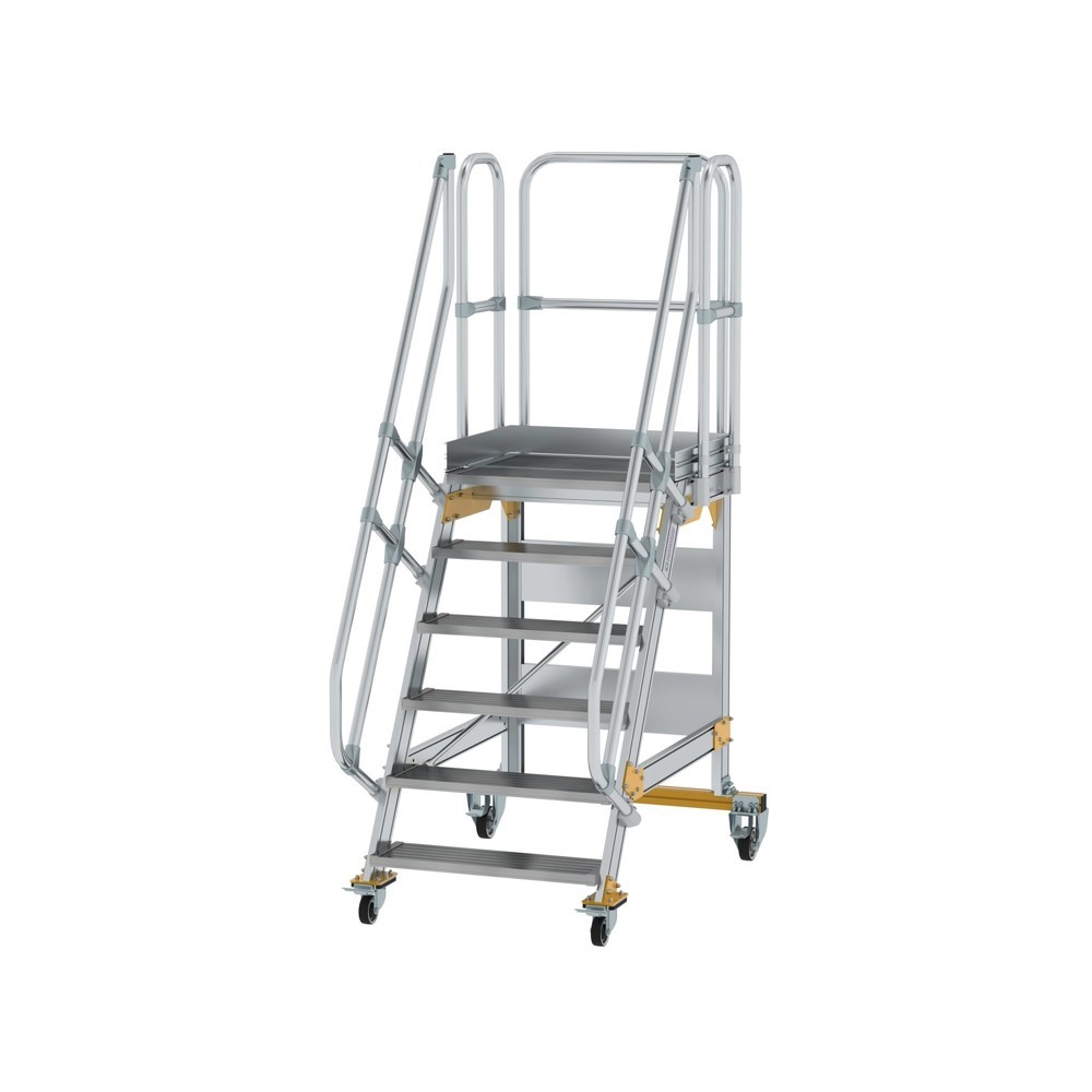 Produktabbildung: Munk Plattformtreppe fahrbar 60° Stufenbreite 800 mm 6 Stufen