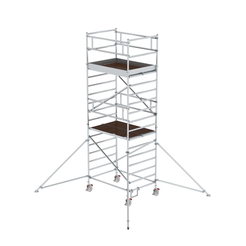 Munk Rollgerüst 1,35 x 1,80 m mit Ausleger & Doppel-Plattform Plattformhöhe 4,35 m