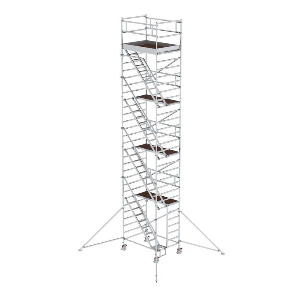 Munk Rollgerüst 1,35 x 1,80 m mit Schrägaufstiegen & Ausleger Plattformhöhe 8,35 m