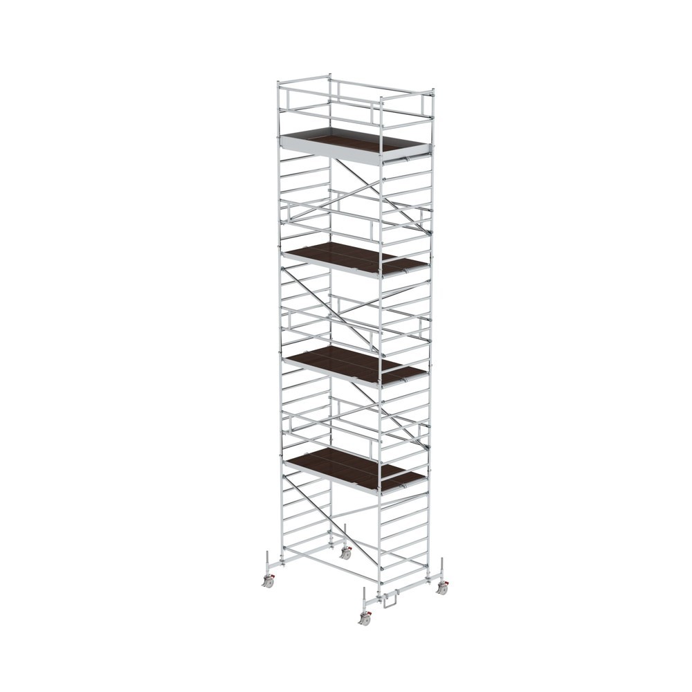 Munk Rollgerüst 1,35 x 2,45 m mit Fahrbalken & Doppel-Plattform Plattformhöhe 8,45 m