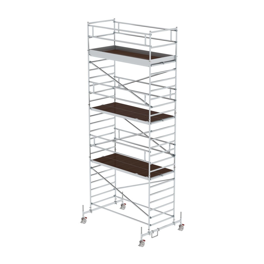 Munk Rollgerüst 1,35 x 3,0 m mit Fahrbalken und Doppel-Plattform Plattformhöhe 6,45 m