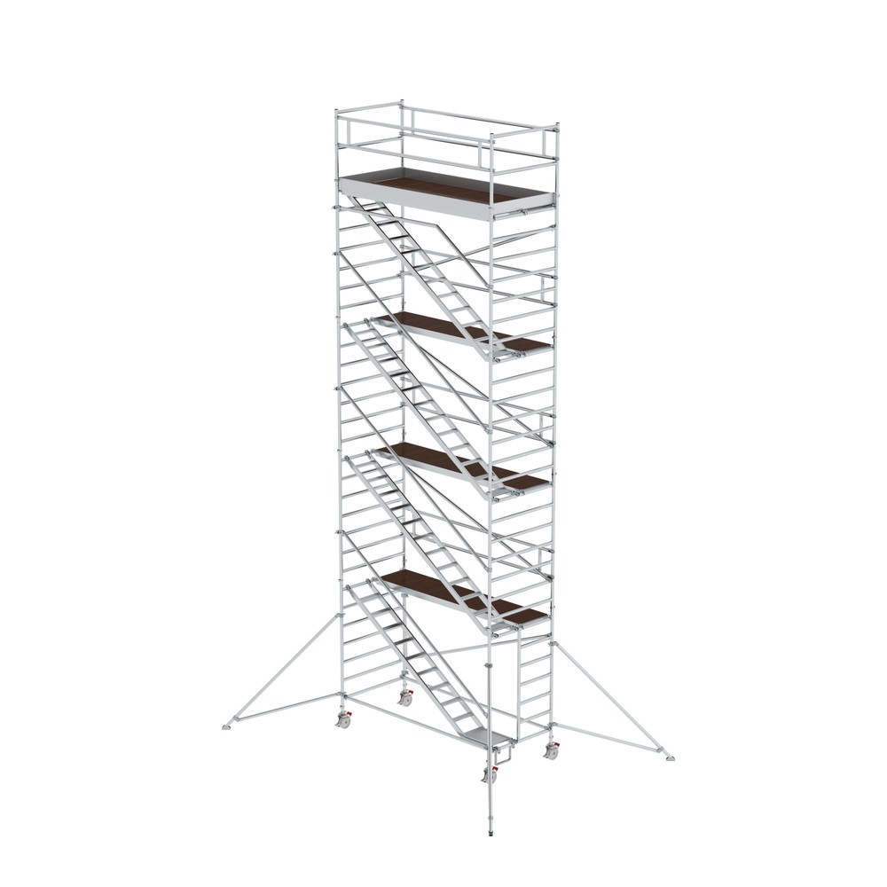 Munk Rollgerüst 1,35 x 3,0 m mit Schrägaufstiegen & Ausleger Plattformhöhe 8,35 m